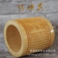 供应旅游工艺品竹雕本色笔筒